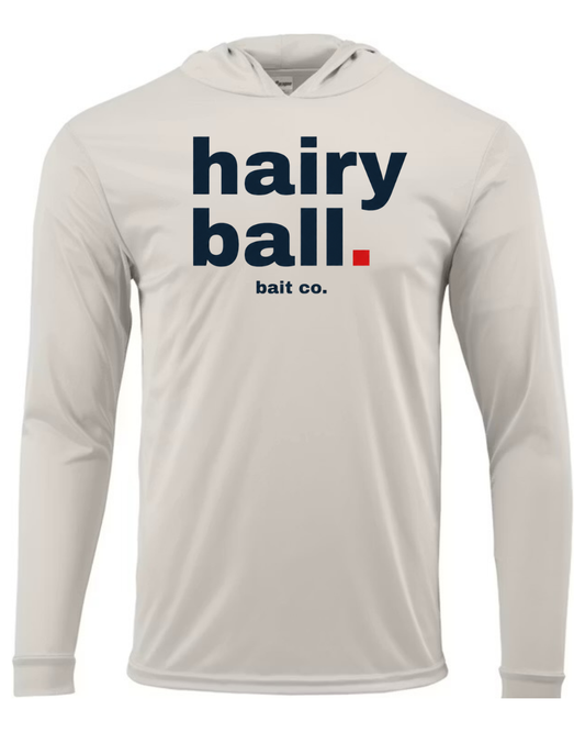 Sand Hooded Long Sleeve Performance Shirt