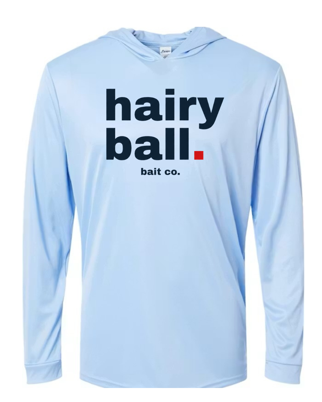 Blue Hooded Long Sleeve Performance Shirt
